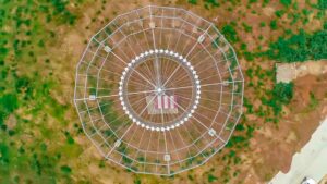 Ongoing installation of DVOR equipment at Ebonyi Airport by Banna in Nigeria - Top View